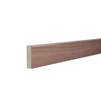 Rounded One Edge 18mm x 68mm x 2440mm Veneered American Black Walnut Unlacquered