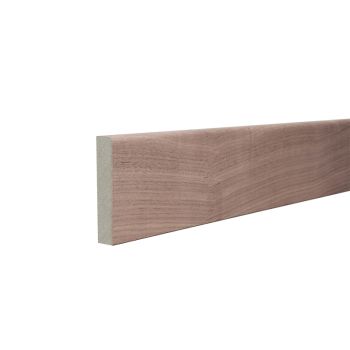 Rounded One Edge 18mm x 94mm x 2440mm Veneered American Black Walnut Unlacquered