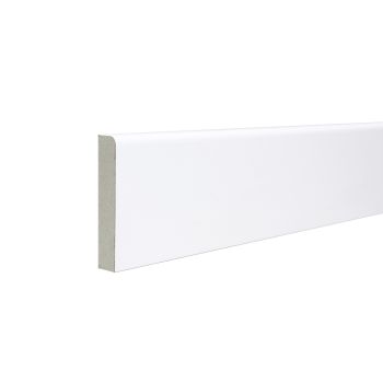 Rounded One Edge 18mm x 94mm x 2440mm Matt White Fully Finished 