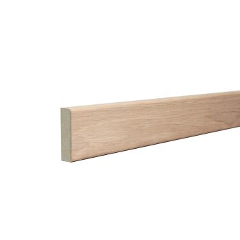 Rounded Two Edge 18mm x 68mm x 2440mm Veneered  American White Oak Unlacquered