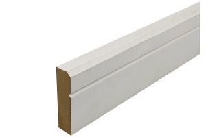 Modern Chamfered & Single V Grooved Type 2 Primed Skirting 
