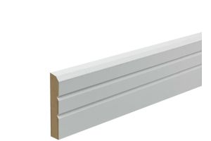 Modern Chamfered & 2x V Grooved Primed Architrave 