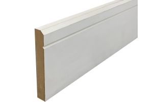 Modern Chamfered & Single V Grooved Type 3 Primed Skirting 